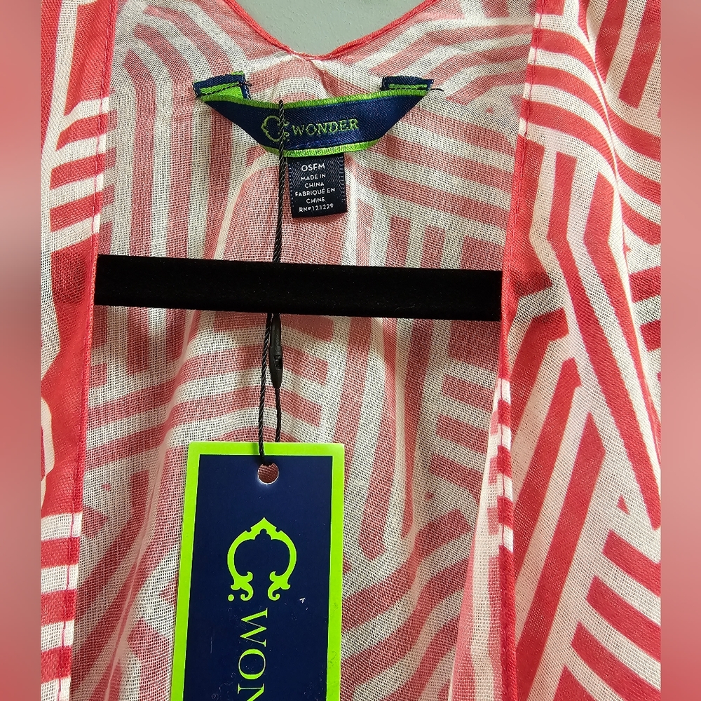 Women's Open-Front Geo-Print Duster - Picture 2 of 9